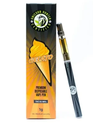 Unicorn Hunter Gelato 1g THC Vape Pen Australia
